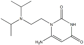 6-amino-1-{2-[bis(propan-2-yl)amino]ethyl}-1,2,3,4-tetrahydropyrimidine-2,4-dione,,结构式