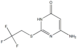 6-amino-2-[(2,2,2-trifluoroethyl)sulfanyl]-3,4-dihydropyrimidin-4-one,,结构式