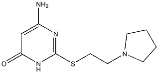 6-amino-2-{[2-(pyrrolidin-1-yl)ethyl]sulfanyl}-3,4-dihydropyrimidin-4-one Structure