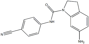 6-amino-N-(4-cyanophenyl)-2,3-dihydro-1H-indole-1-carboxamide Structure