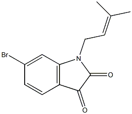 6-bromo-1-(3-methylbut-2-en-1-yl)-2,3-dihydro-1H-indole-2,3-dione|