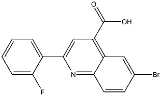 6-bromo-2-(2-fluorophenyl)quinoline-4-carboxylic acid 结构式
