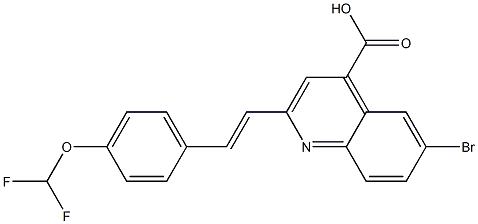 6-bromo-2-{(E)-2-[4-(difluoromethoxy)phenyl]vinyl}quinoline-4-carboxylic acid|