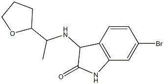 6-bromo-3-{[1-(oxolan-2-yl)ethyl]amino}-2,3-dihydro-1H-indol-2-one,,结构式