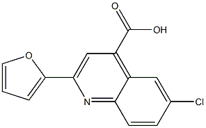6-chloro-2-(furan-2-yl)quinoline-4-carboxylic acid Struktur