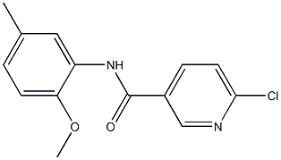 6-chloro-N-(2-methoxy-5-methylphenyl)pyridine-3-carboxamide Struktur