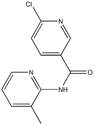 6-chloro-N-(3-methylpyridin-2-yl)pyridine-3-carboxamide Struktur