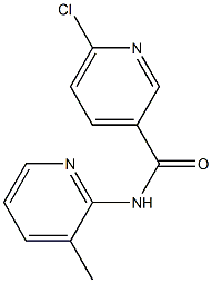 6-chloro-N-(3-methylpyridin-2-yl)pyridine-3-carboxamide 结构式