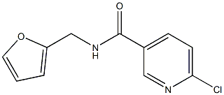 6-chloro-N-(furan-2-ylmethyl)pyridine-3-carboxamide Struktur