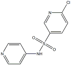 6-chloro-N-(pyridin-4-yl)pyridine-3-sulfonamide,,结构式