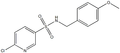 6-chloro-N-[(4-methoxyphenyl)methyl]pyridine-3-sulfonamide Structure