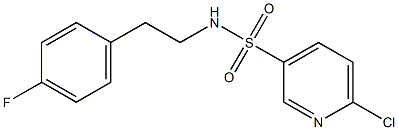 6-chloro-N-[2-(4-fluorophenyl)ethyl]pyridine-3-sulfonamide Struktur