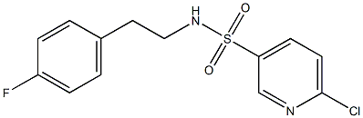 6-chloro-N-[2-(4-fluorophenyl)ethyl]pyridine-3-sulfonamide|