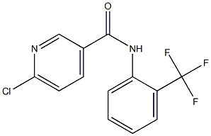 6-chloro-N-[2-(trifluoromethyl)phenyl]pyridine-3-carboxamide 结构式