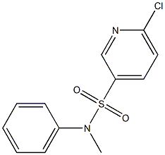 6-chloro-N-methyl-N-phenylpyridine-3-sulfonamide,,结构式