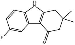 6-fluoro-2,2-dimethyl-2,3,4,9-tetrahydro-1H-carbazol-4-one 化学構造式