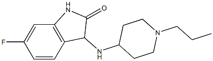 6-fluoro-3-[(1-propylpiperidin-4-yl)amino]-2,3-dihydro-1H-indol-2-one Struktur