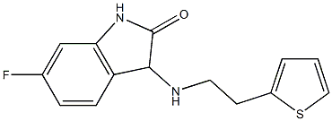 6-fluoro-3-{[2-(thiophen-2-yl)ethyl]amino}-2,3-dihydro-1H-indol-2-one Struktur