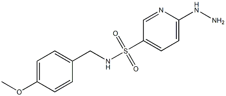  6-hydrazinyl-N-[(4-methoxyphenyl)methyl]pyridine-3-sulfonamide