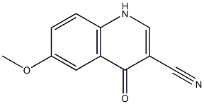 6-methoxy-4-oxo-1,4-dihydroquinoline-3-carbonitrile Struktur