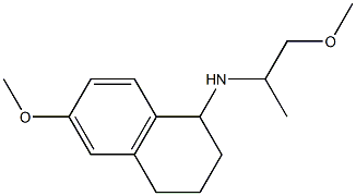 6-methoxy-N-(1-methoxypropan-2-yl)-1,2,3,4-tetrahydronaphthalen-1-amine Struktur