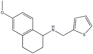 6-methoxy-N-(thiophen-2-ylmethyl)-1,2,3,4-tetrahydronaphthalen-1-amine 化学構造式