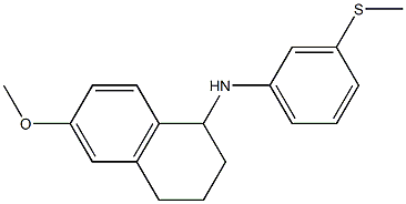 6-methoxy-N-[3-(methylsulfanyl)phenyl]-1,2,3,4-tetrahydronaphthalen-1-amine 化学構造式