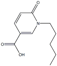 6-oxo-1-pentyl-1,6-dihydropyridine-3-carboxylic acid 化学構造式