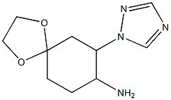 7-(1H-1,2,4-triazol-1-yl)-1,4-dioxaspiro[4.5]dec-8-ylamine 结构式