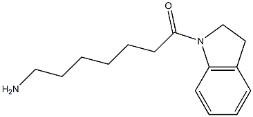 7-(2,3-dihydro-1H-indol-1-yl)-7-oxoheptan-1-amine,,结构式