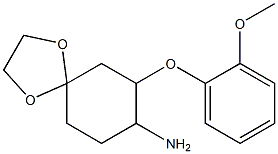 7-(2-methoxyphenoxy)-1,4-dioxaspiro[4.5]dec-8-ylamine Struktur