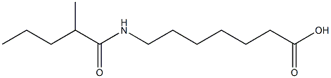 7-(2-methylpentanamido)heptanoic acid Struktur