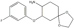 7-(3-fluorophenoxy)-1,4-dioxaspiro[4.5]dec-8-ylamine,,结构式