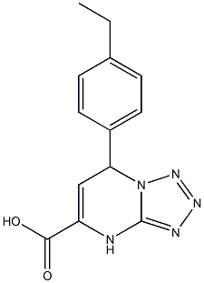 7-(4-ethylphenyl)-4,7-dihydrotetrazolo[1,5-a]pyrimidine-5-carboxylic acid 化学構造式
