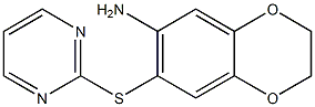 7-(pyrimidin-2-ylsulfanyl)-2,3-dihydro-1,4-benzodioxin-6-amine 结构式