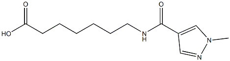 7-[(1-methyl-1H-pyrazol-4-yl)formamido]heptanoic acid Structure