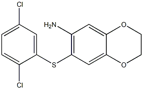 7-[(2,5-dichlorophenyl)sulfanyl]-2,3-dihydro-1,4-benzodioxin-6-amine 化学構造式