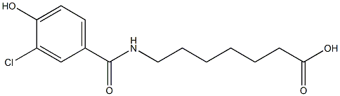 7-[(3-chloro-4-hydroxyphenyl)formamido]heptanoic acid,,结构式