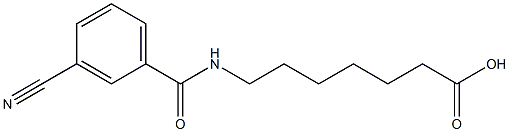 7-[(3-cyanobenzoyl)amino]heptanoic acid Structure