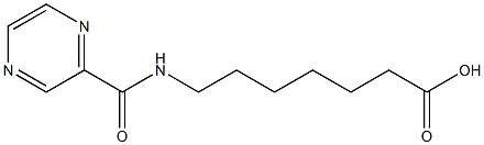 7-[(pyrazin-2-ylcarbonyl)amino]heptanoic acid,,结构式