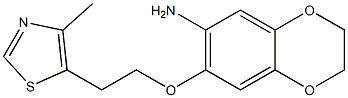 7-[2-(4-methyl-1,3-thiazol-5-yl)ethoxy]-2,3-dihydro-1,4-benzodioxin-6-amine Structure