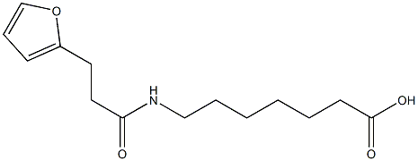 7-[3-(furan-2-yl)propanamido]heptanoic acid Structure