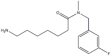 7-amino-N-[(3-fluorophenyl)methyl]-N-methylheptanamide Struktur