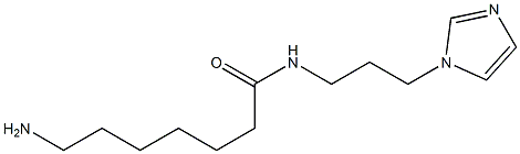 7-amino-N-[3-(1H-imidazol-1-yl)propyl]heptanamide,,结构式