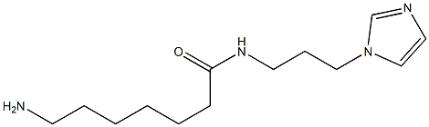 7-amino-N-[3-(1H-imidazol-1-yl)propyl]heptanamide Struktur