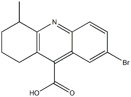 7-bromo-4-methyl-1,2,3,4-tetrahydroacridine-9-carboxylic acid,,结构式