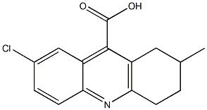 7-chloro-2-methyl-1,2,3,4-tetrahydroacridine-9-carboxylic acid,,结构式