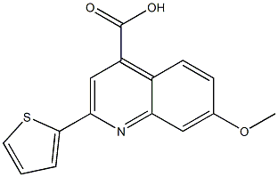 7-methoxy-2-(thiophen-2-yl)quinoline-4-carboxylic acid Struktur