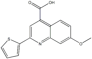 7-methoxy-2-(thiophen-2-yl)quinoline-4-carboxylic acid 化学構造式