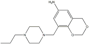 8-[(4-propylpiperazin-1-yl)methyl]-2,4-dihydro-1,3-benzodioxin-6-amine|